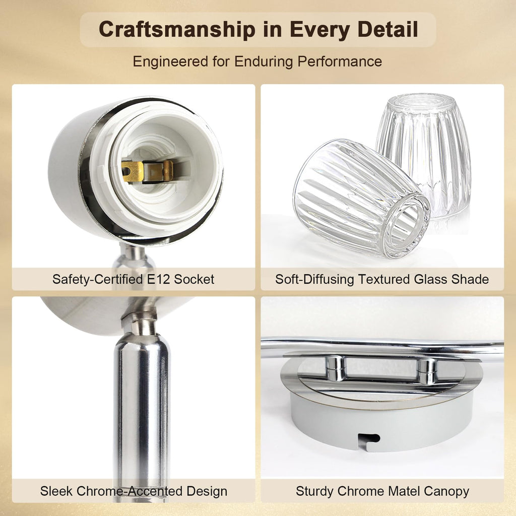 Ceiling Light Fixture Adjustable Modern Chrome Track Lighting