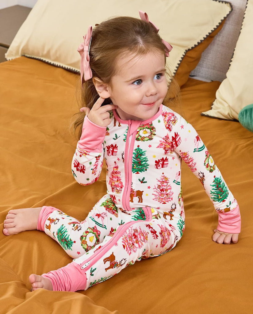 Viscose derived from bamboo Baby Footie Pajamas Convertible Newborn Sleeper for Baby Girl Zipper Onesie 12