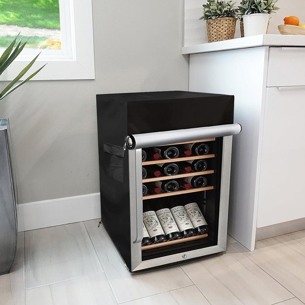 Upright Freezers Cover,Outdoor Beverage Refrigerator Cover, - Waterproof, Dustproof, Sun-Proof, 20" W x 20" D x 33" H.