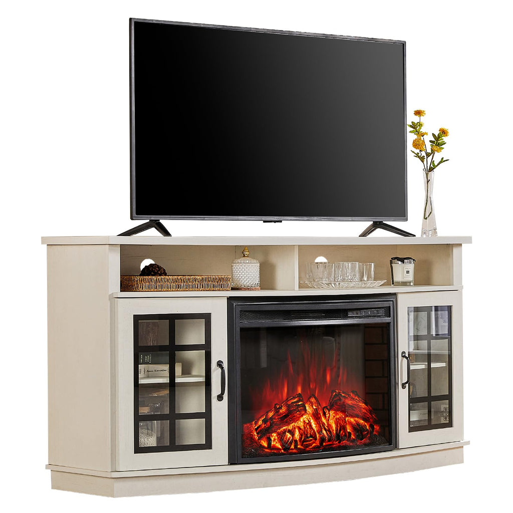 59" Curved with Storage Cabinet for TVs Up to 65"