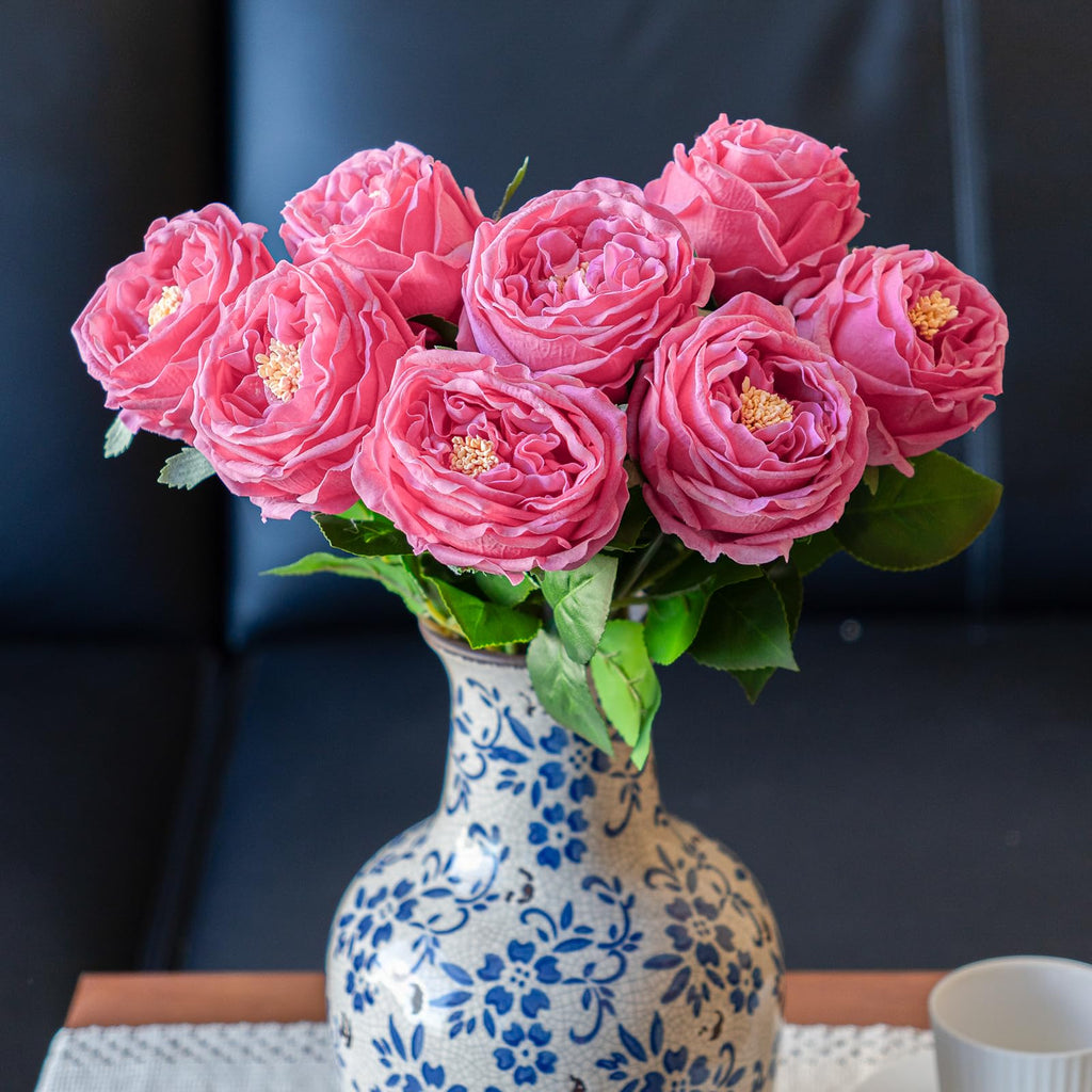 Fake Flowers for Decoration Home Decor Artificial Flowers Austin Rose Peony Latex Fake Flower Living Room Decoration