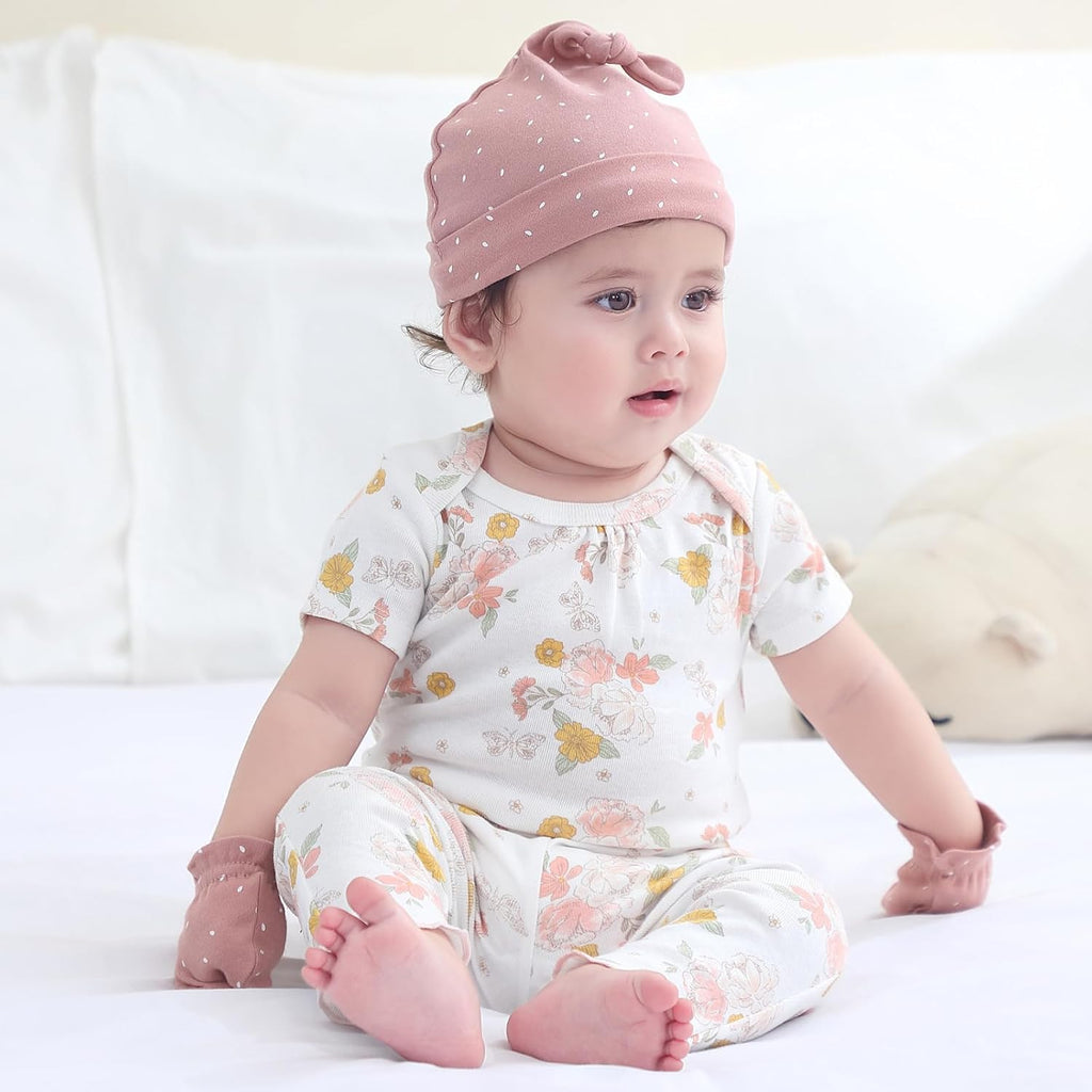 Baby Bodysuit and Pant Set Summer Ribbed Mix Match Infant Clothes