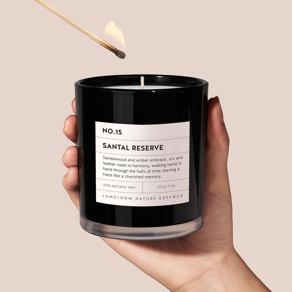 Santal Reserve Scented Candle 9oz Soy Wax Candles Scented - Set of 9