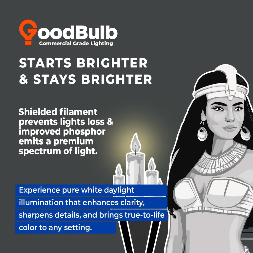 26 Watt CFL Light Bulbs 4 Pin GX24Q-3 Base 5000K Daylight 26W High Output 1800 Lumens Triple Tube Compact Fluorescent