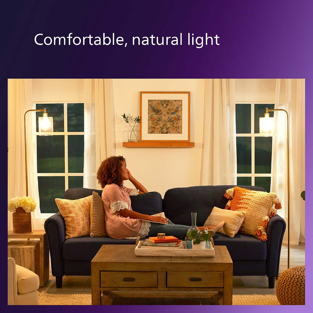 60W A19 4-Pack Ultra Definition Soft White LED Light Bulbs (2700K) 800 Lumen (8W = 60W) Dimmable Clear Flicker-Free