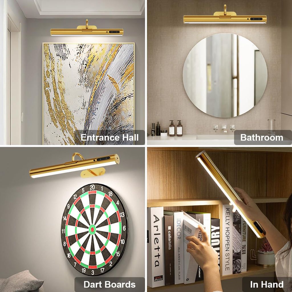 Wireless Rechargeable Picture Light, Battery Operated Art Light