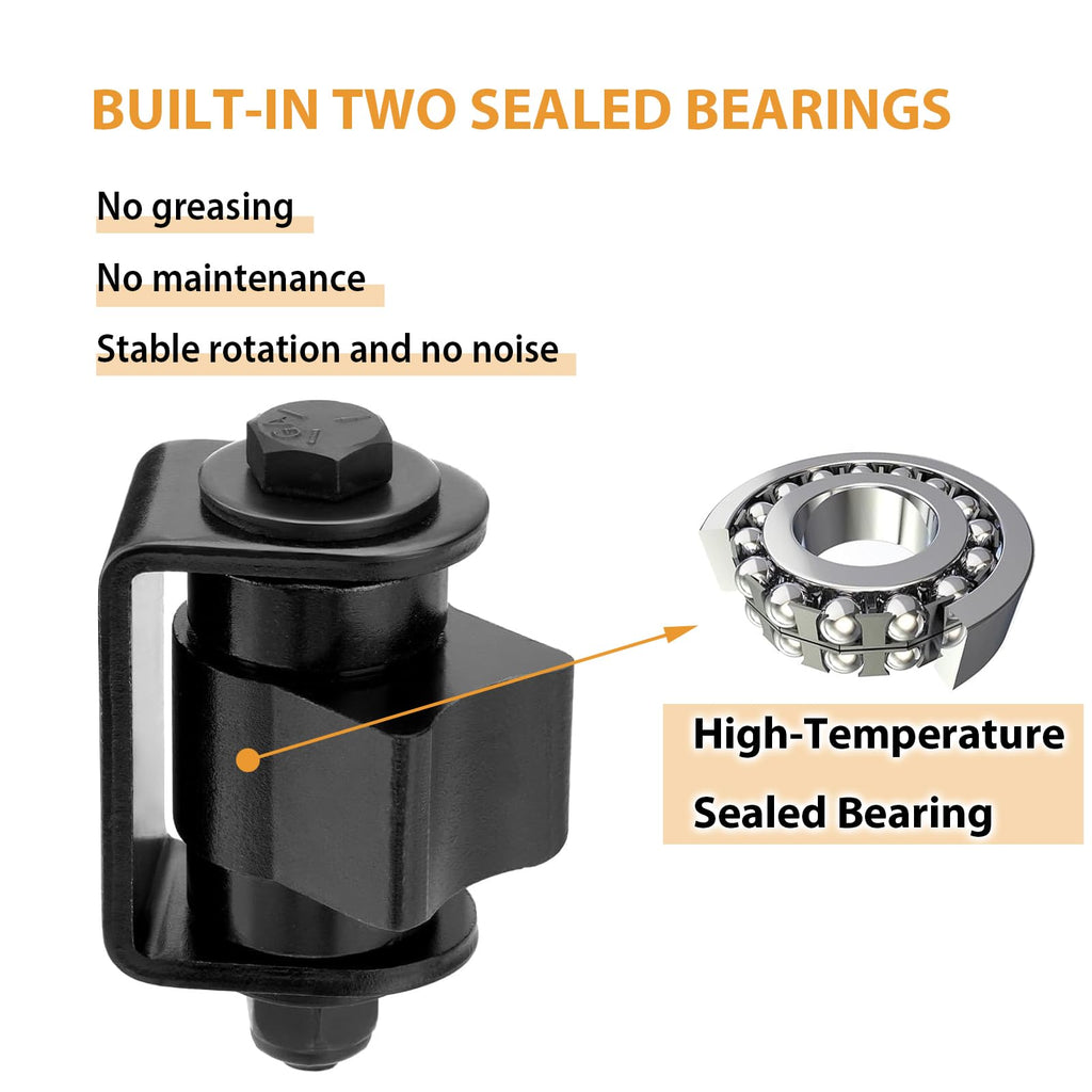 Heavy Duty Sealed Bearing Gate Hinges, 2 Pack
