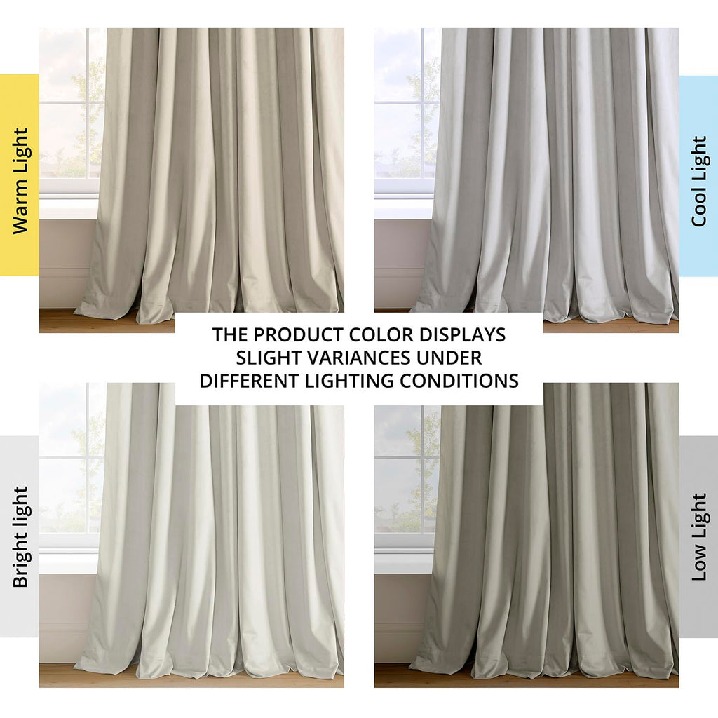 Signature Velvet Thermal Blackout Curtains 96 Inch Long (1 Panel) Rod Pocket Insulated Blackout Curtains Window