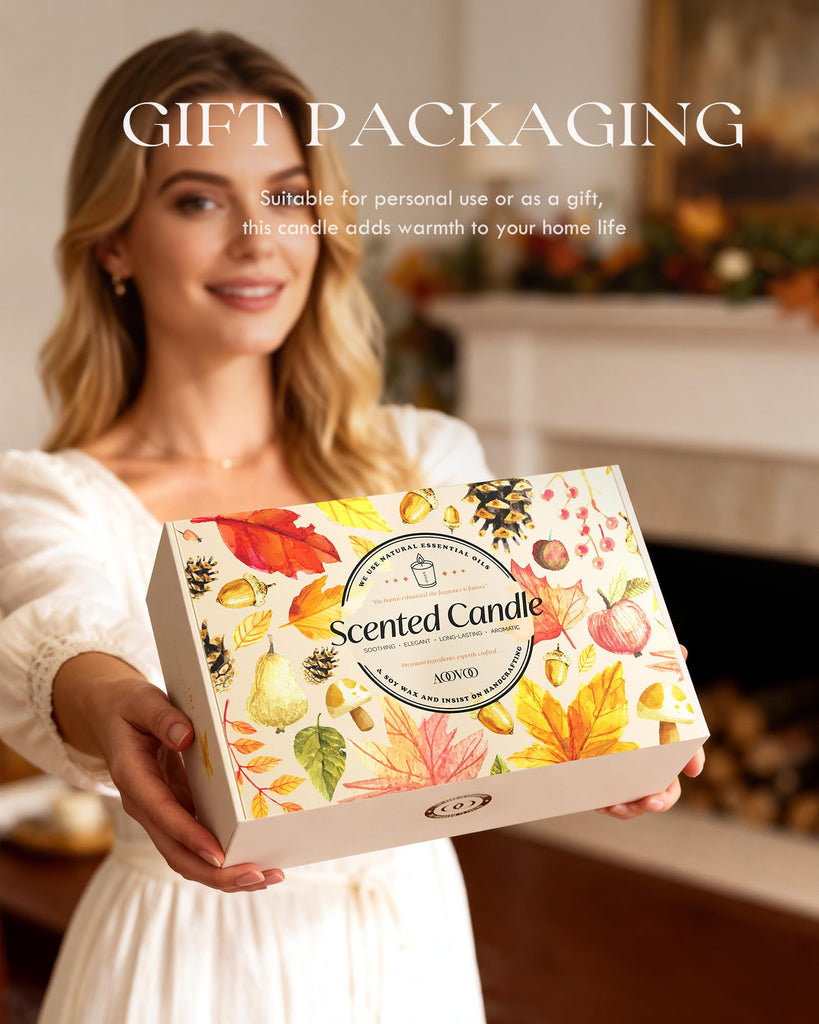 Fall Scented Candles - 6 PC Soy Candle, 42 oz