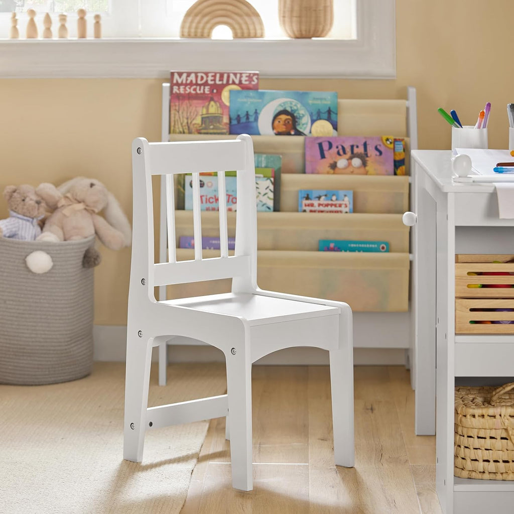 Kids Craft Table and Chair Set with Paper Roller