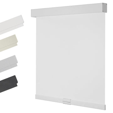 Light Filtering Roller Shades for Windows Cordless Solar Roller Blinds 5% Openness with Cassette Valance Sheer and