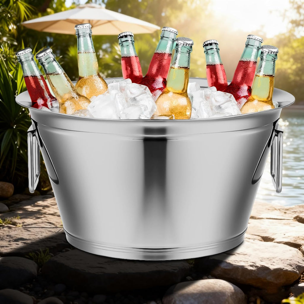 1 Pcs Stainless Steel Champagne Buckets Large Ice Bucket for Parties