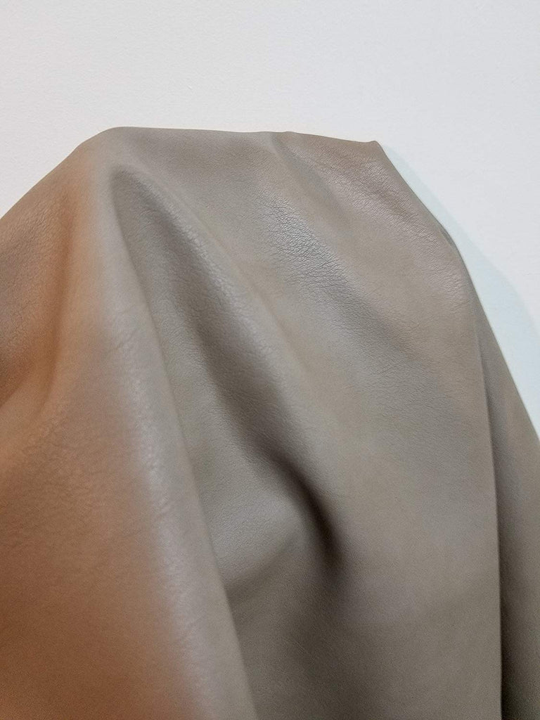 Almond Taupe Heritage tumblegrain Soft Faux Vegan Leather PU (Peta Approved Vegan) | 1 Yard (36 inch x 54 inch Wide)