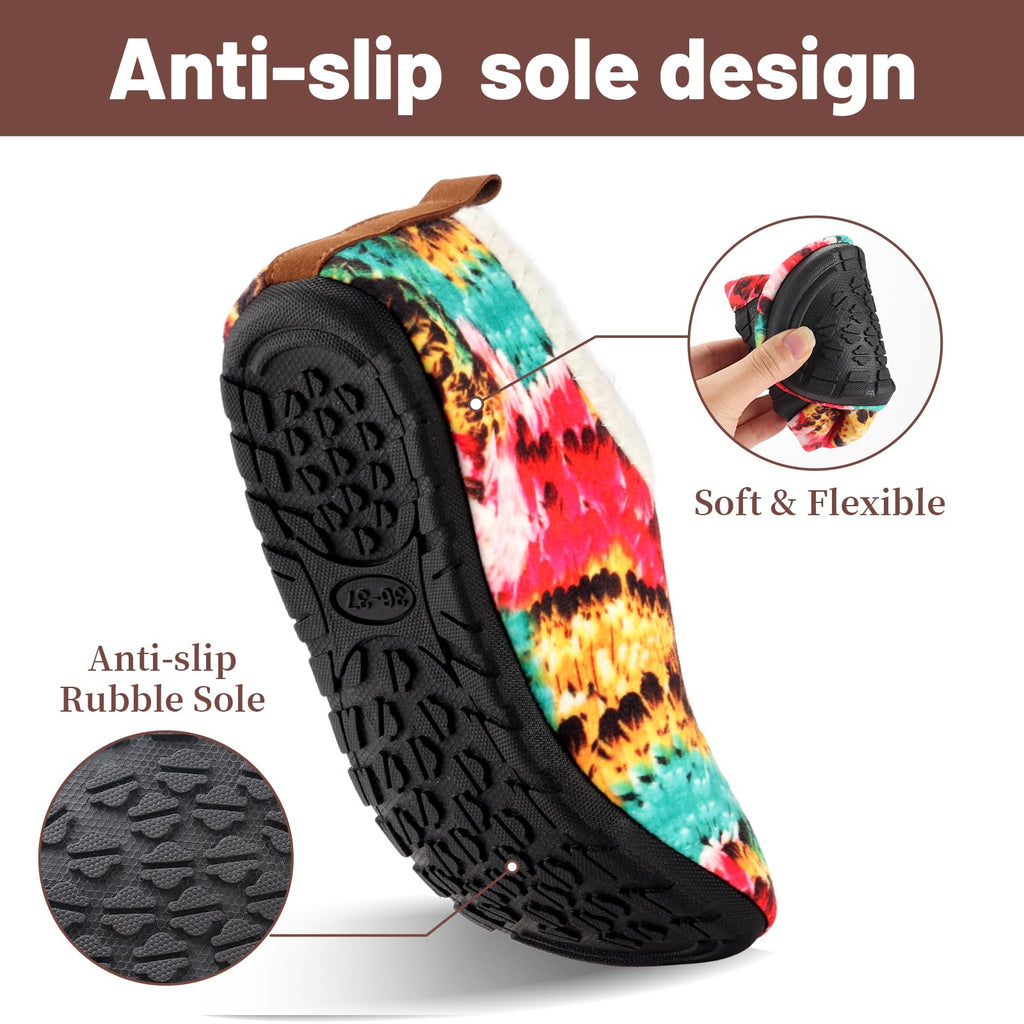 Women Mens House Slippers Lightweight Comfy Barefoot Slipper Socks Rubber Sole House Shoes for Indoor/Outdoor Bedroom