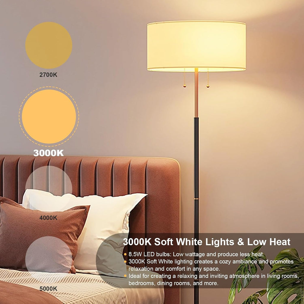 Dimmable A15 LED Bulbs 75Watt Equivalent, 3000K Soft White, 800LM, 8 Pack