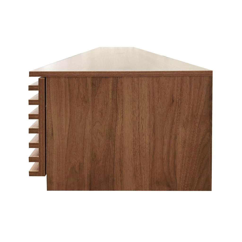 86.6" Japandi TV Console for TVs Up to 90", Walnut