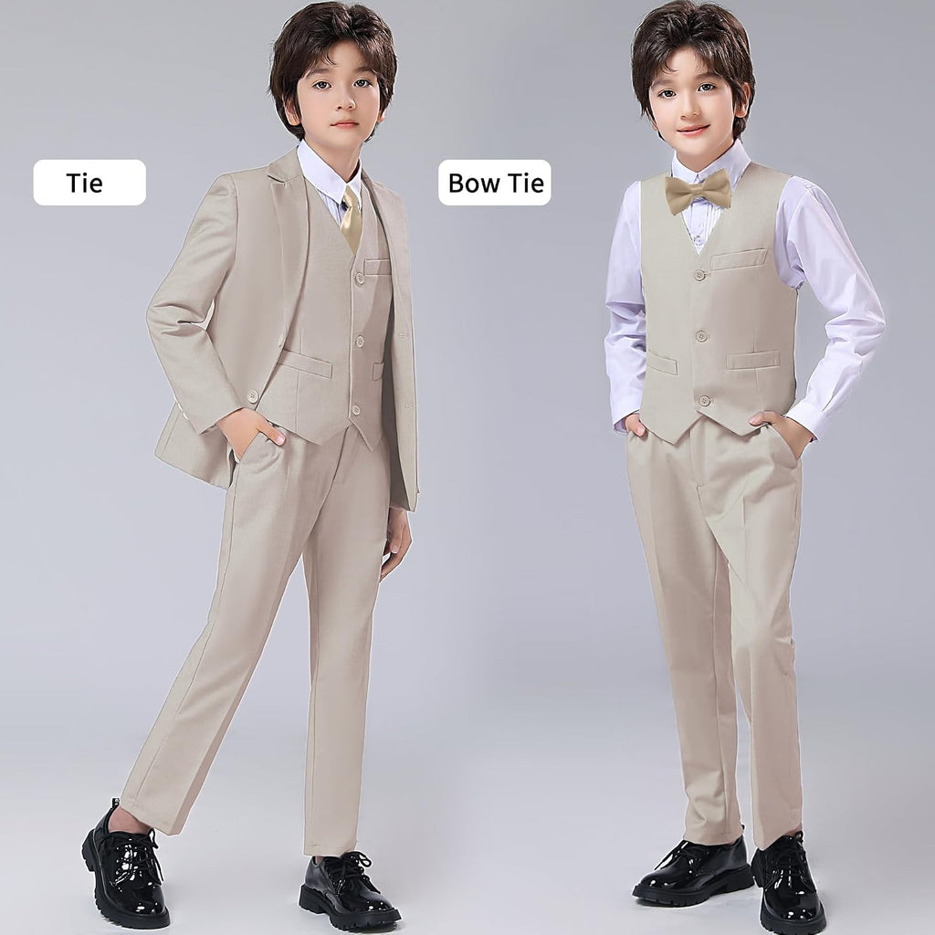 Boys Suit for Kids 6 Pieces Formal Dresswear Set for Wedding