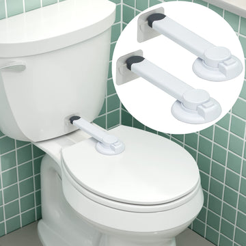 Toilet Locks Baby Proof (2-Pack) Ideal Baby Proof Toilet Lid Lock with Arm - No Tools Needed Easy Installation with