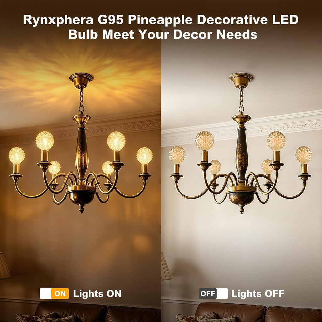 Dimmable Decorative Light Bulbs 60 Watt Pineapple LED Edison Bulb