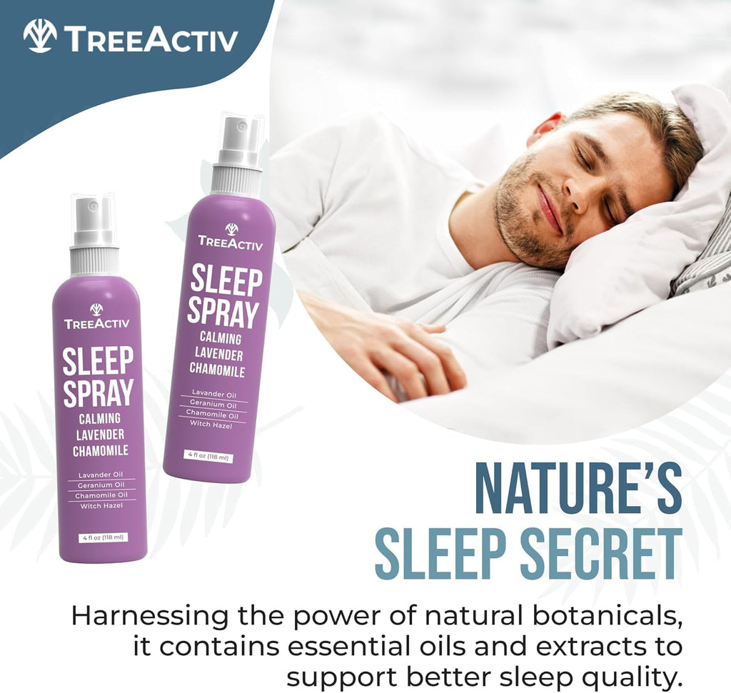 Sleep Spray, Calming Lavender Chamomile, Soothing Witch Hazel & Lavender Pillow Spray Air Freshener for Room, Bed