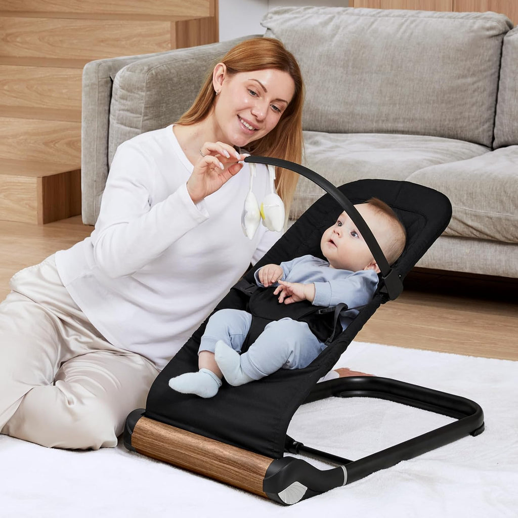 Bouncer Chair - Comfortable Support for Your Little One's Blissful Moments (Normal, Black)