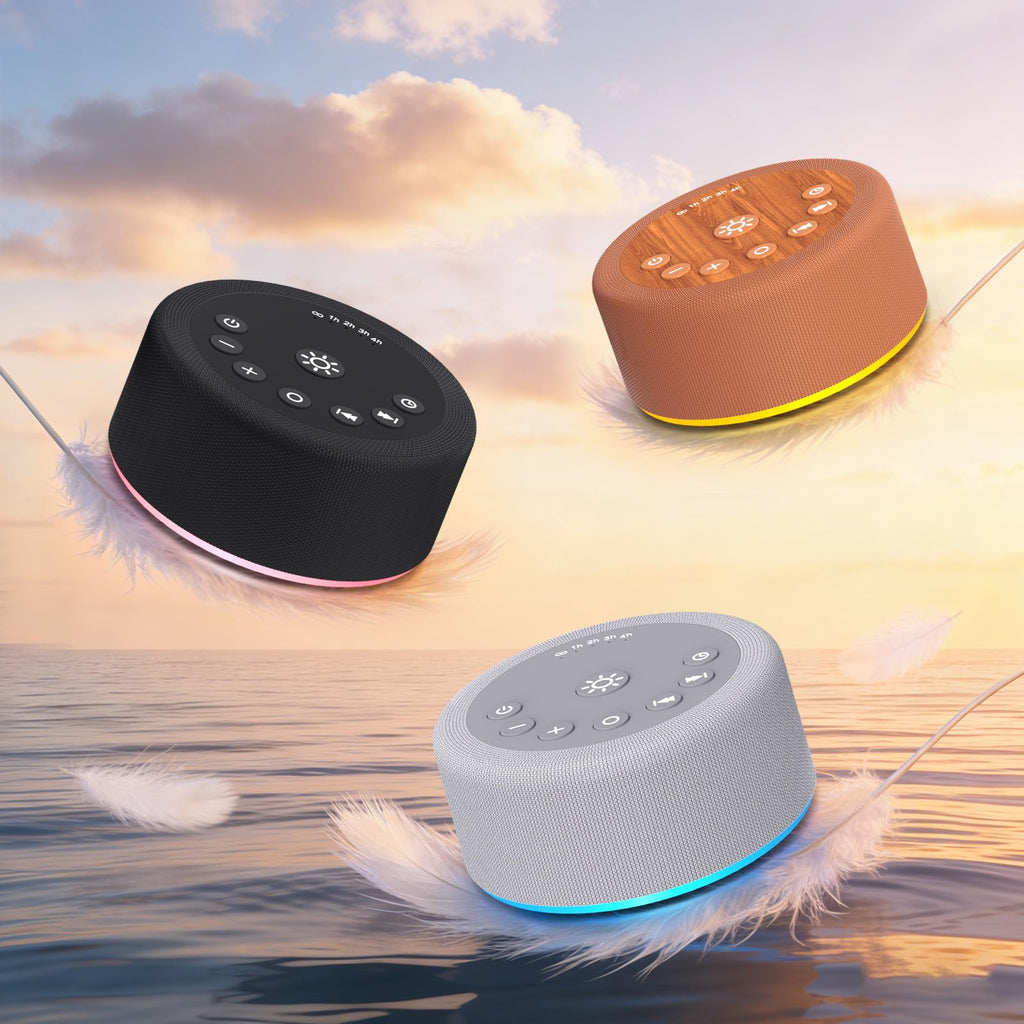 Sound Machine Night Light White Noise Brown Noise Machine 30 Non Looping Sounds 12 Lights 5 Timers 36 Adjustable