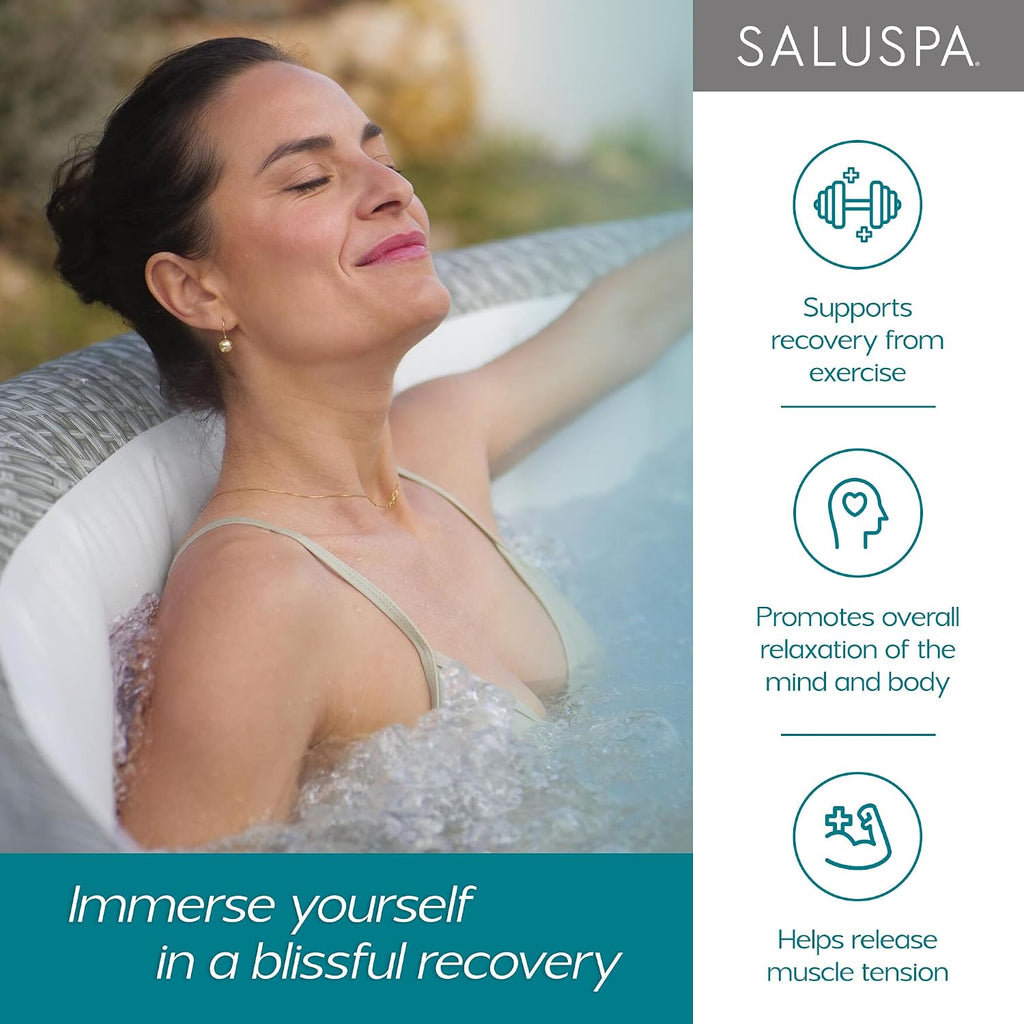 SaluSpa Aruba 2 to 3 Person Inflatable Hot Tub, Round Energy-Efficient Portable Outdoor Spa with 110 AirJets, 67" x