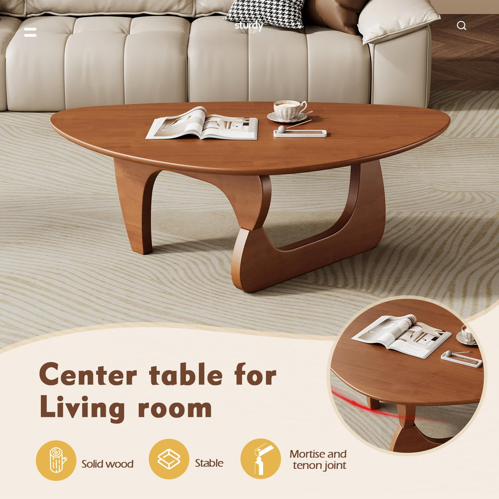 Mid Century Modern Coffee Table - Walnut Wooden Coffee Table, Center Table Suitable Living Room Reception Office