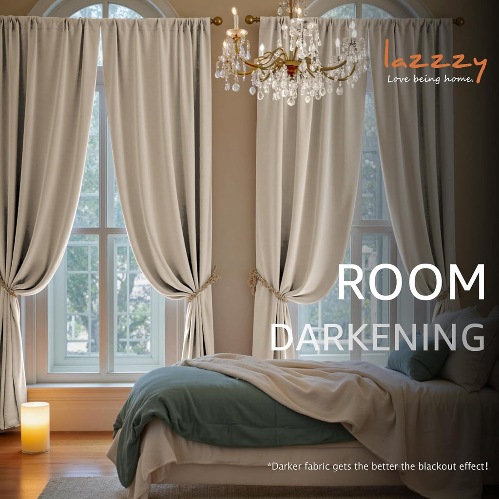 Velvet Blackout Curtains Thermal Insulated Room Window Drapes Super Soft Luxury Curtains for Living Room Bedroom Rod