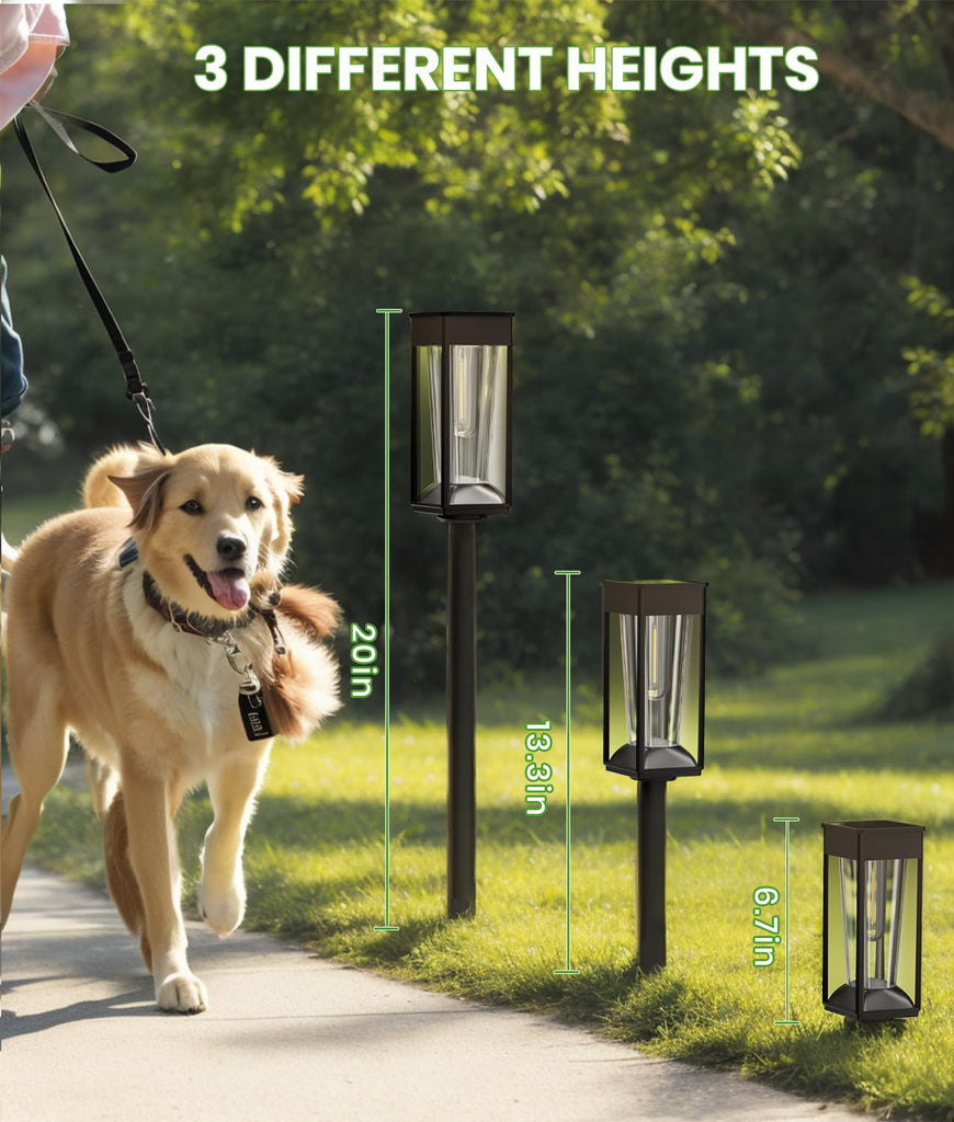 Solar Landscape Lights, 4 Pack, 2 Color Modes, IP65