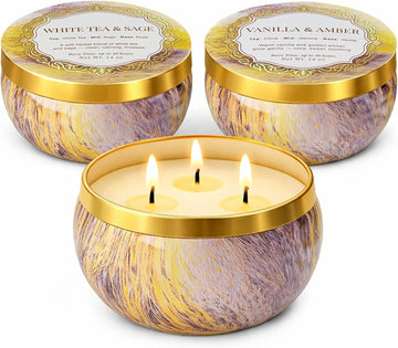 3-Wick Candle Gift Set, 3 Pack, 14 oz Each, Scented Candles - Set of 3