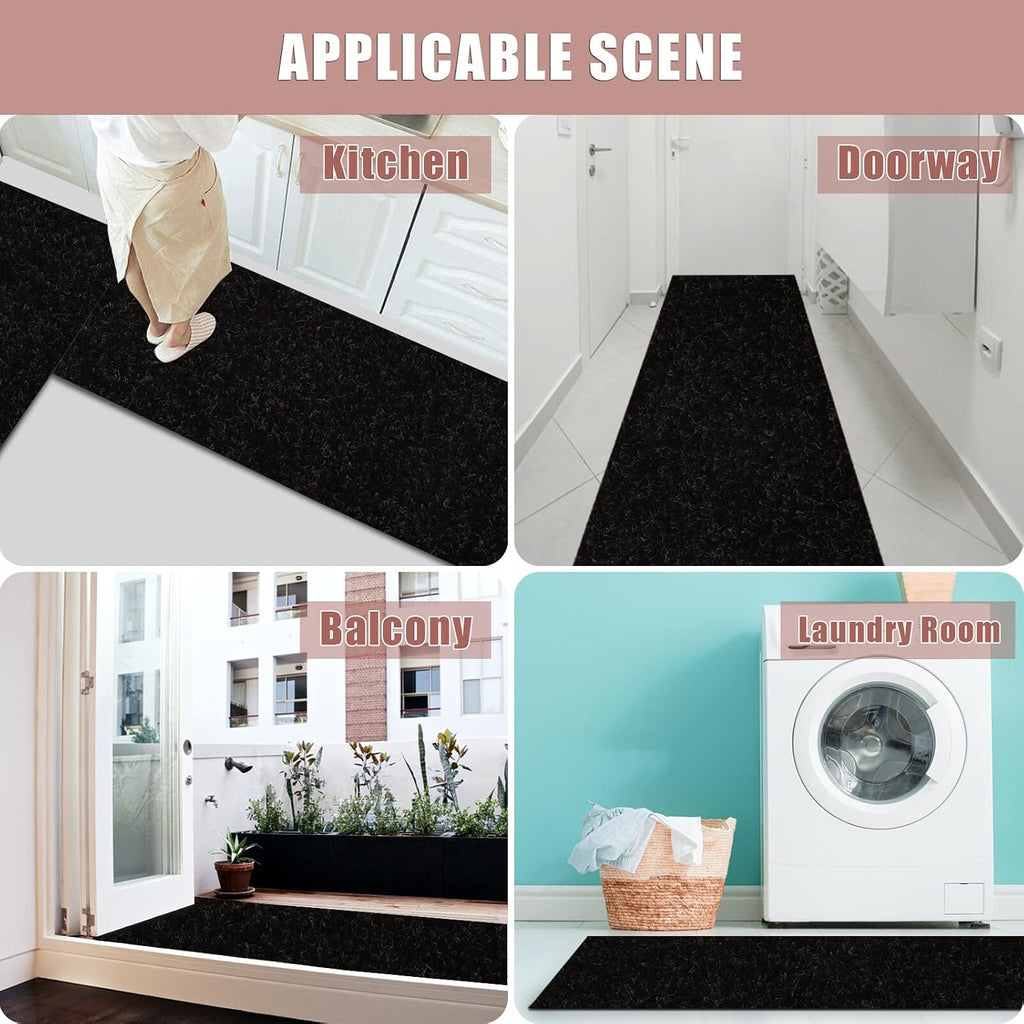 Runner Rug 2 ft x 6 ft Carpet Runners, Indoor/Outdoor Hallway Kitchen Entryway Bedroom Area Rugs with Non-Slip Rubber