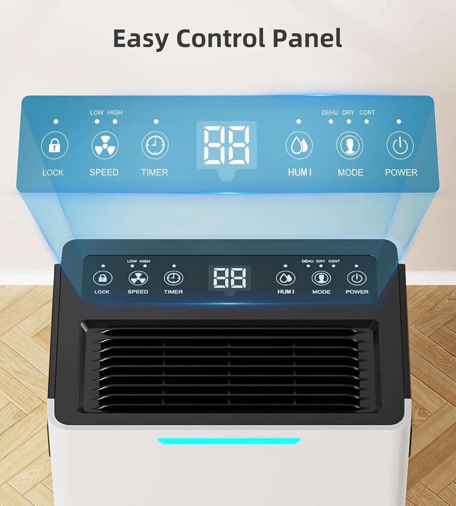 1500 Sq. ft Dehumidifier for Basement and Large Room, 21 Pints Dehumidifiers for Home with Drain Hose
