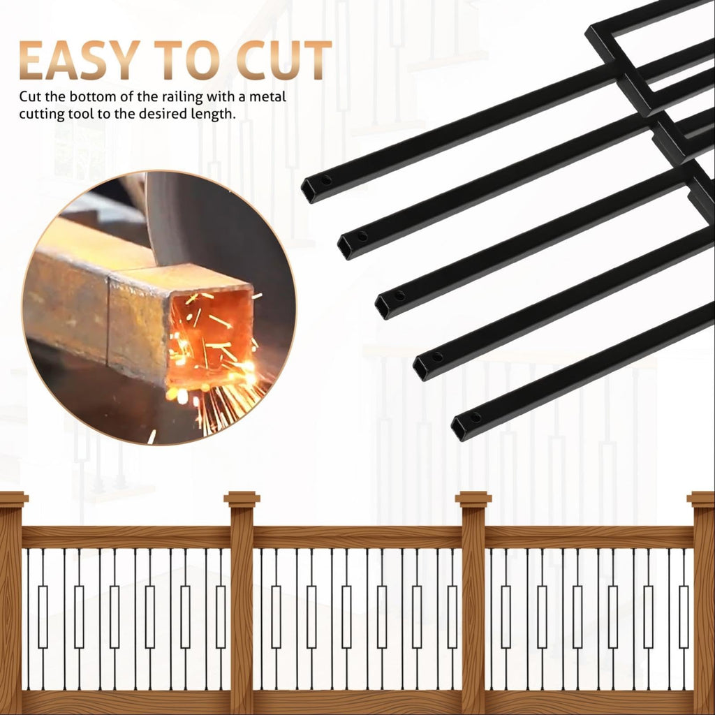 Balusters for Staircase Interior 32 Pack 44" x1/2" Wrought Iron