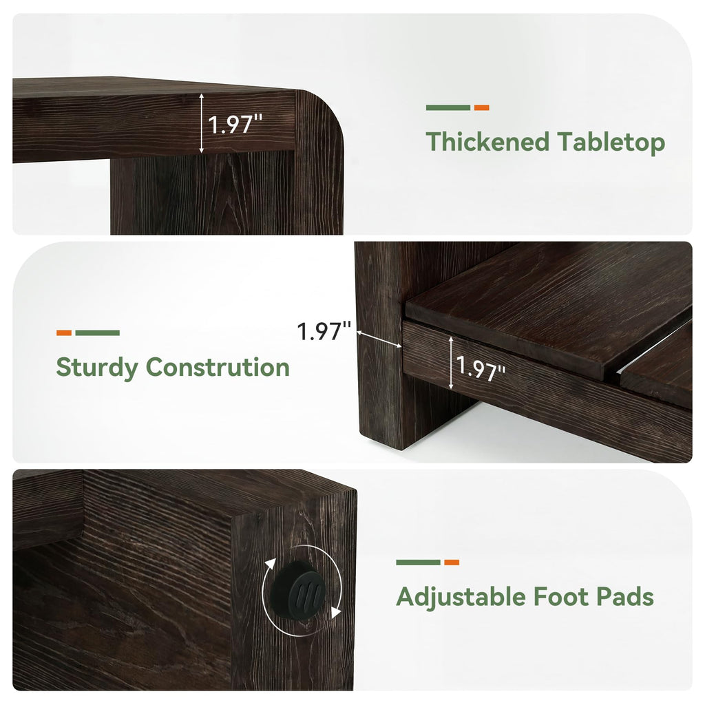 Solid Wood Entryway Bench with Shoe Storage, 59.06-Inch Long Shoe Bench with Open Shelf, Farmhouse End of Bed Seating