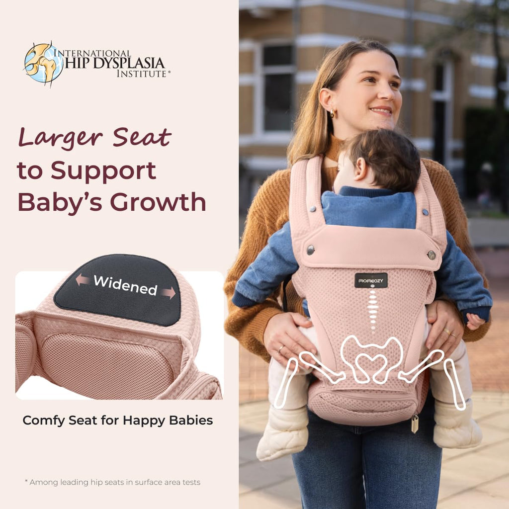 Baby Carrier with Hip Seat, in-1 Detachable Hands-Free Carrier for Long Walks, Forward-Facing Carry 7-44lbs