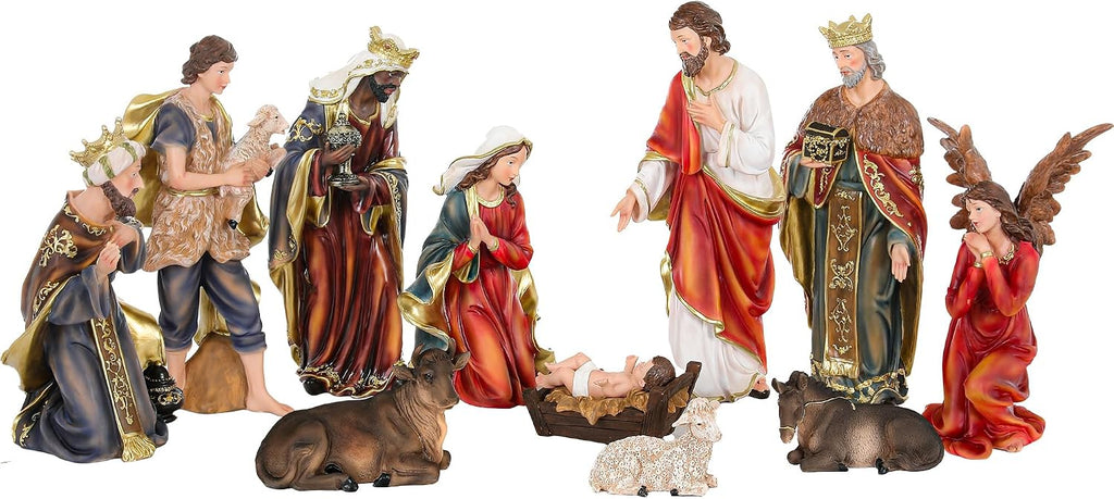 15in Large Nativity Scene Figurines, 12-Piece Nativity Sets & Figures
