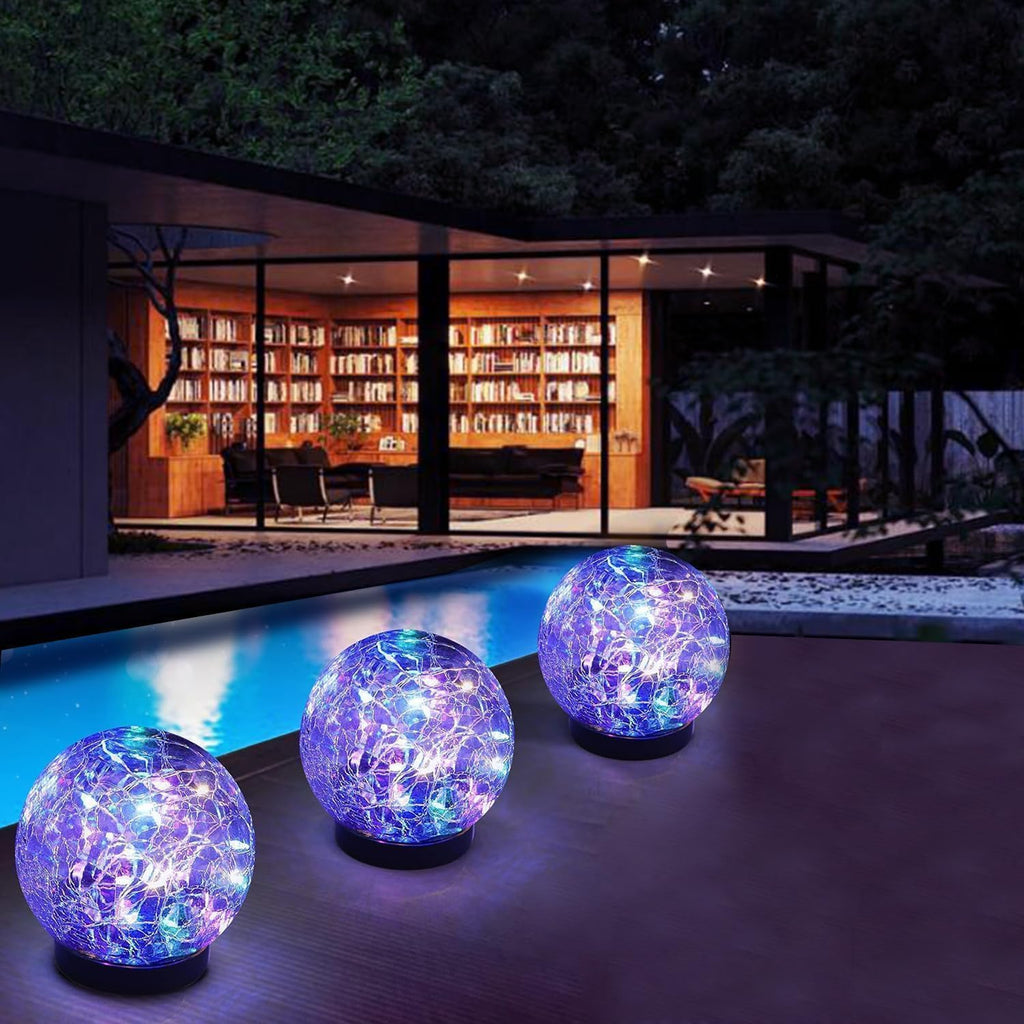 4 Pack 3.9" Solar Garden Lights Outdoor Waterproof, Multicolor