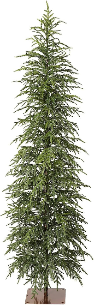 Unlit Christmas Tree 6ft, Skinny Slim Pencil Xmas Tree