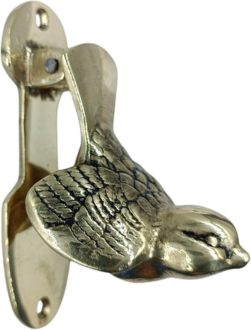 Brass Sparrow Bird Door Knocker, Unlaquared Finish (Antique Brass)
