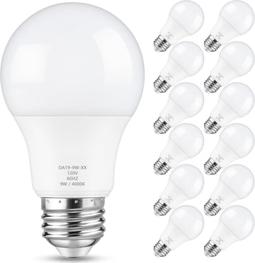 A19 LED Light Bulb, 60W Equivalent Neutral White 4000K Dimmable