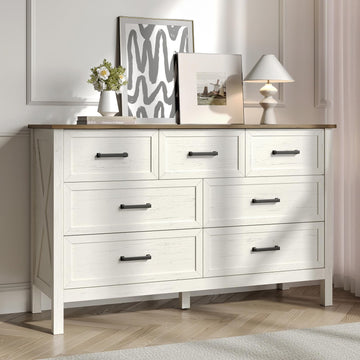 Farmhouse 7 Drawers, Antique White