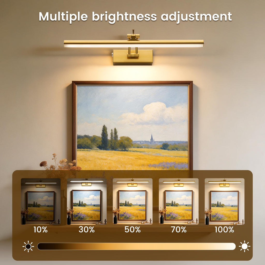 2 Pack Picture Light Battery Operated for Wall, 16" Wireless Art Lighting for Painting, 6 Colors Picture Frame Lights