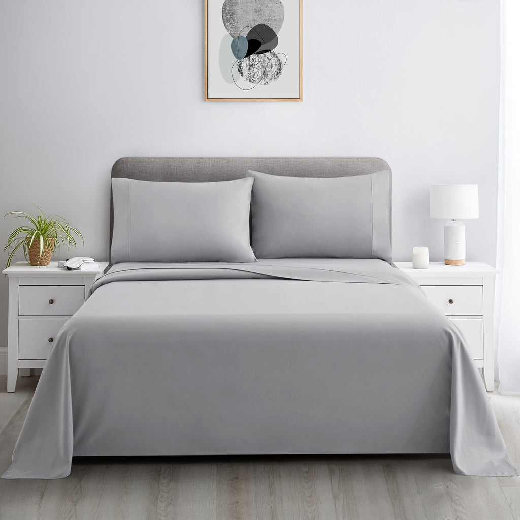 600 Thread Count Ultra Soft Deep Pocket Hotel Standard Solid Bedding Long Staple Percale Cotton All Season 3 Pieces