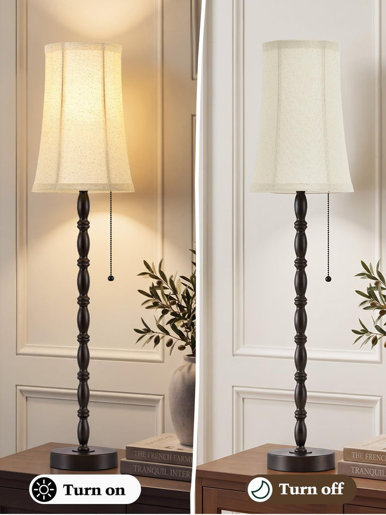 Buffet Lamps Set of 2 - 28" Tall Lamp Table Lamps, Brown