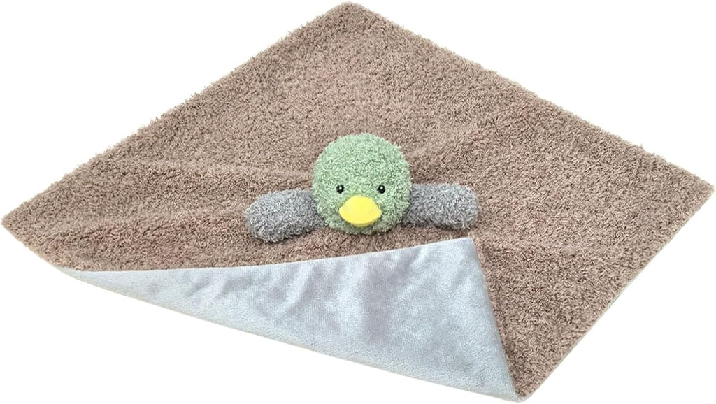 Baby Mallard Duck Soft Stuffed Animal Security Blanket, Plush Green Duck Character Lovey Blanket, Baby Shower/Nursery