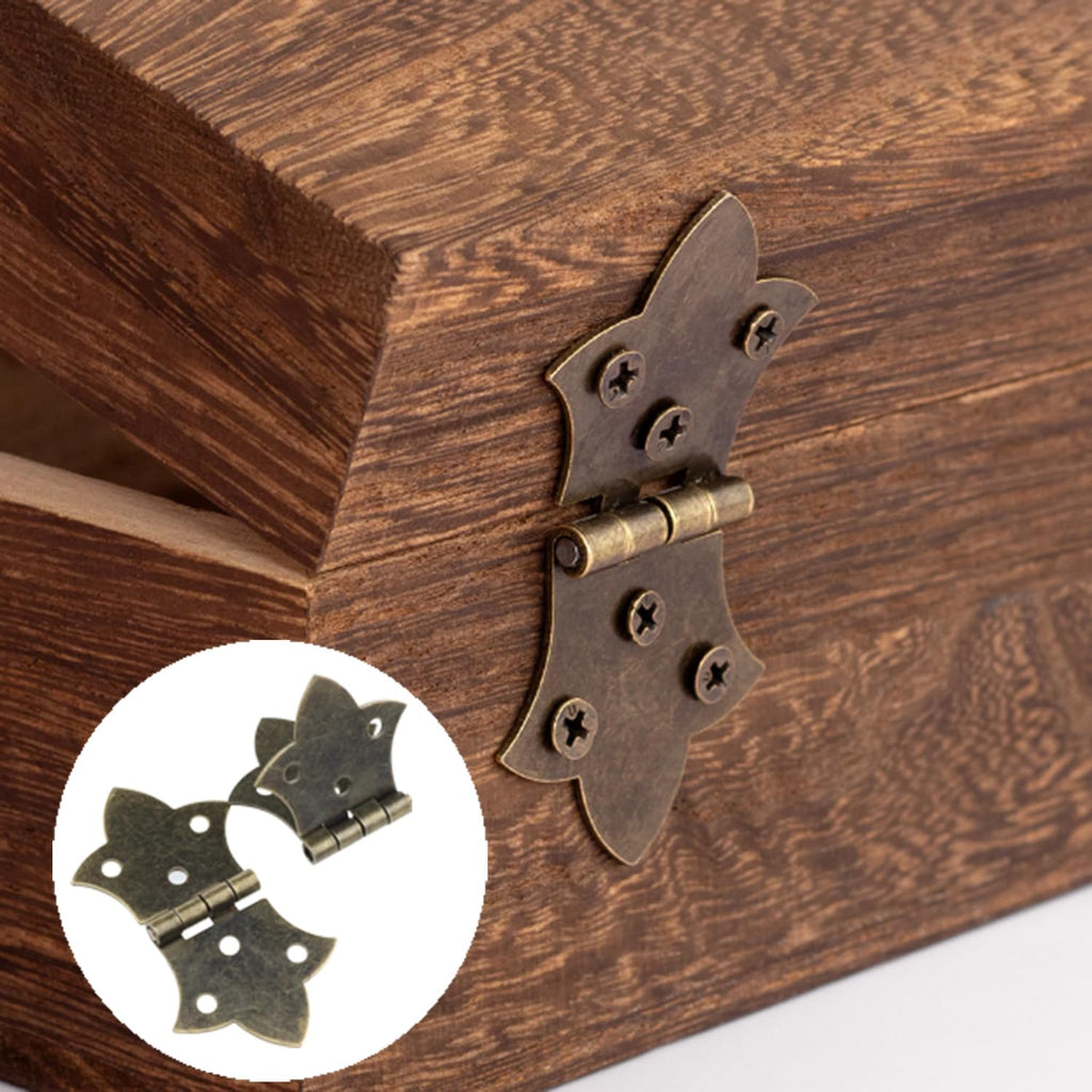 10pcs 2.24 * 1.22-inch Butterfly Hinge Antique Bronze Hinges Decorative Hinges with Mounting Screws for Cabinets