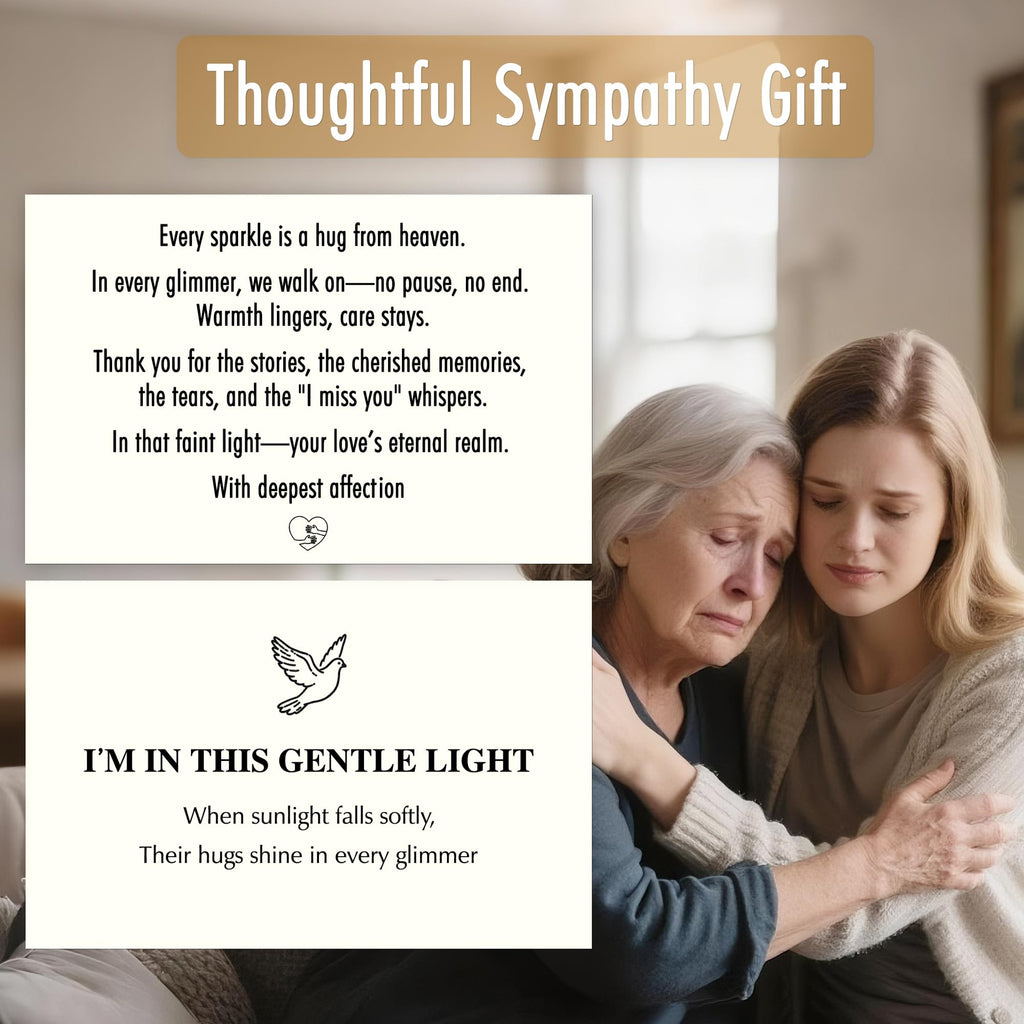Suncatcher Crystal Memorial Gifts Decor for Loss Mom Daughter Grandma - Every Sparkle's a Hug from Above, Prism Beads