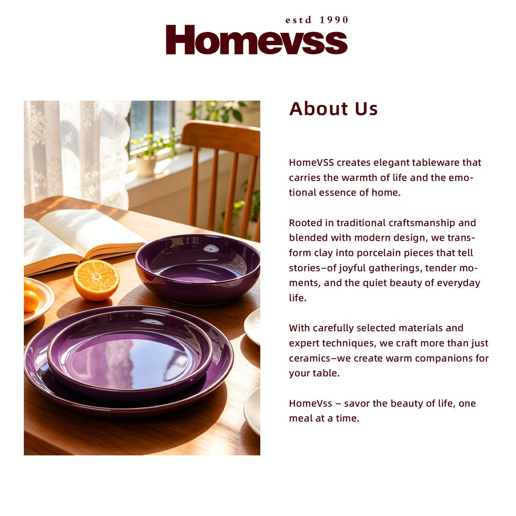 12-Piece Dinnerware Set, Shiny Glaze with Speckle Effect Plates & Bowls Set
