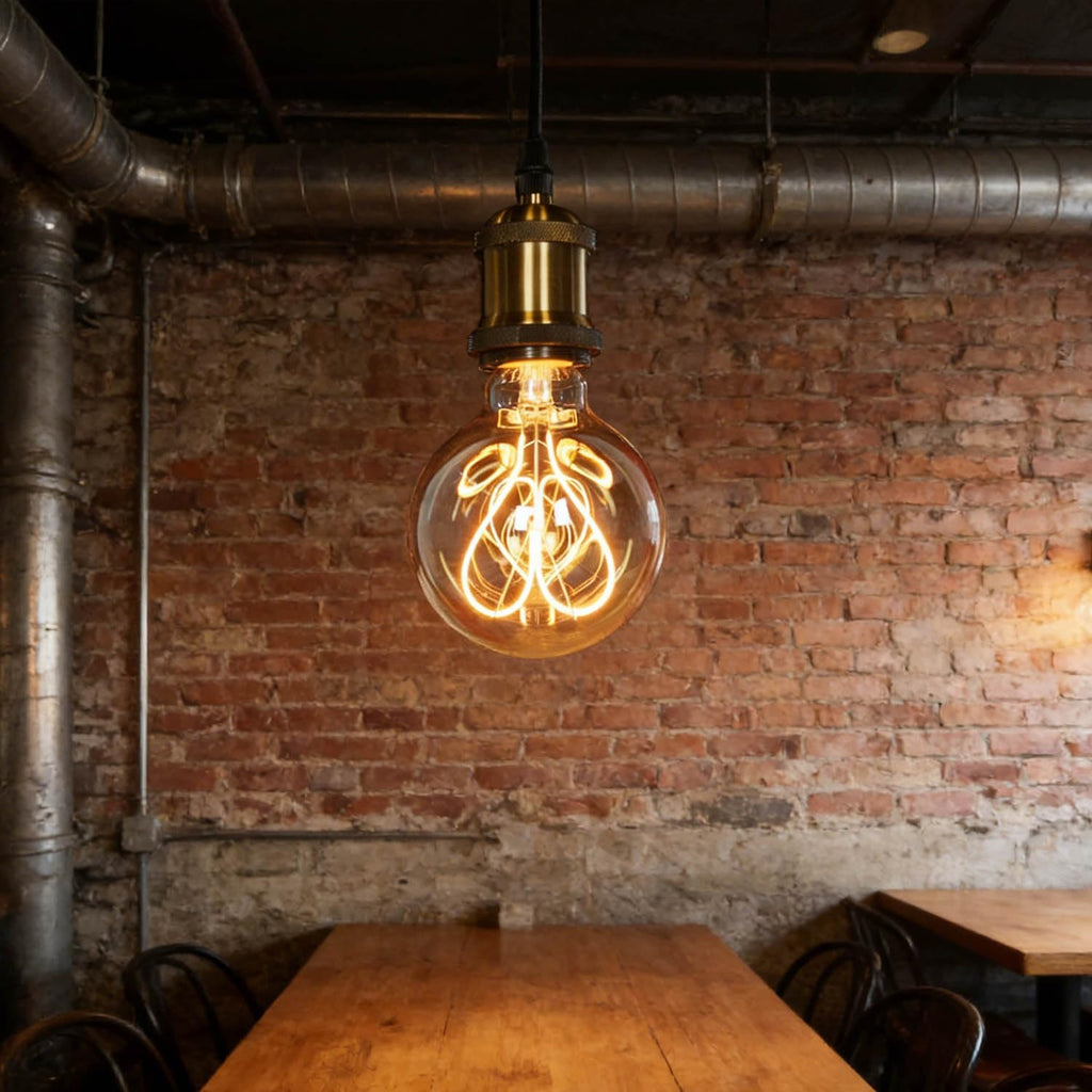 Classic Edison LED Bulb G30, 4W (25W Equivalent), 200 Lumens, 2000K Warm White, Heart Filament, Dimmable, E26 Base